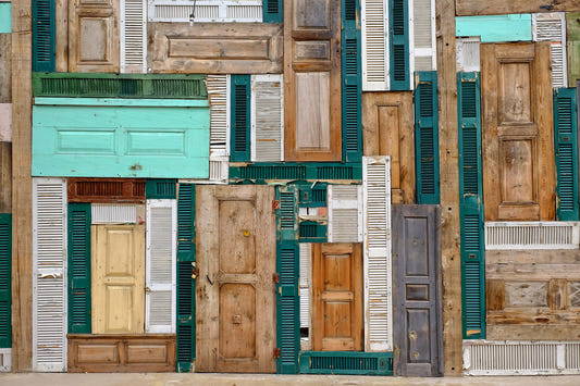 Doorscape Collage Wall Mural