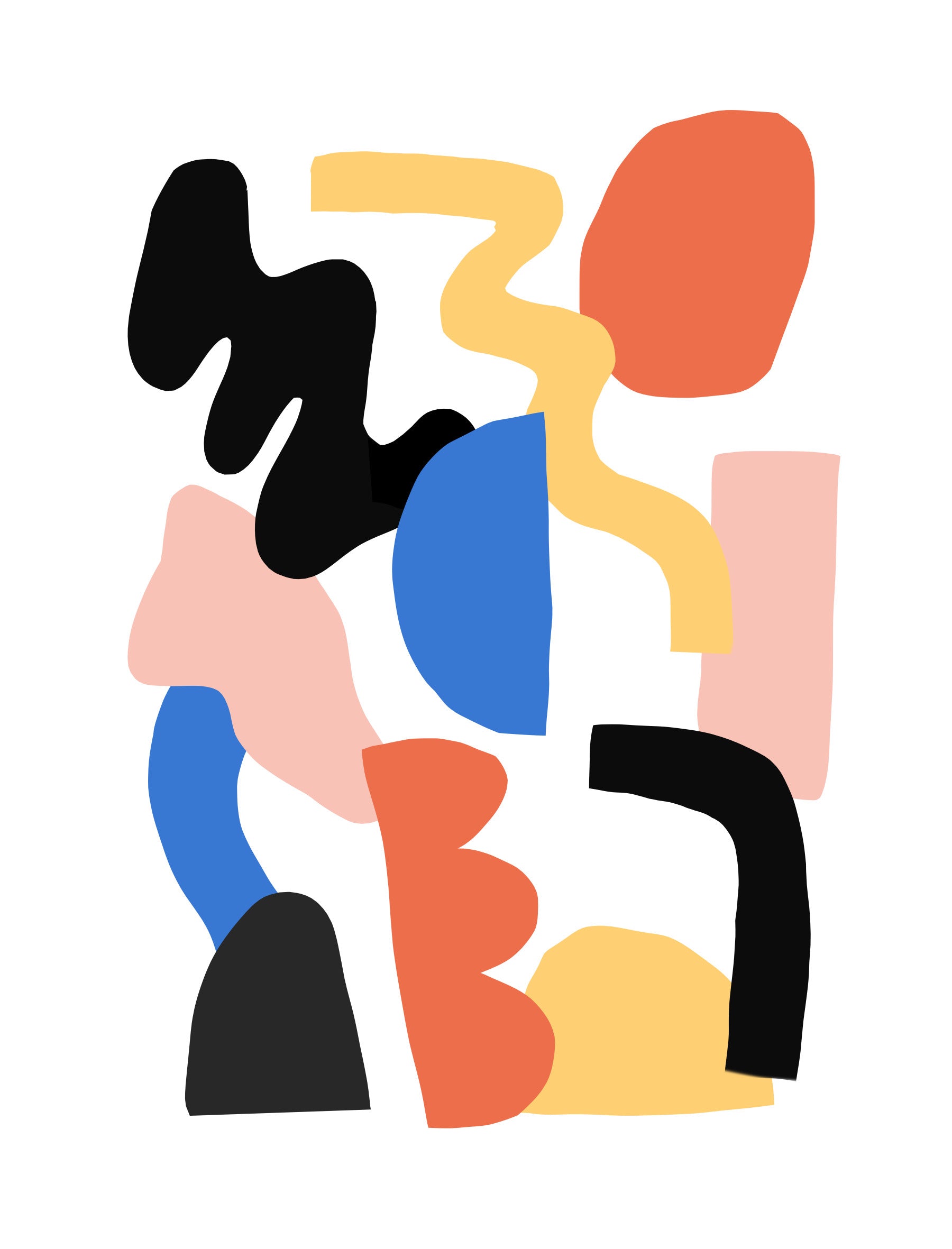 Abstract Block Party Wall Mural