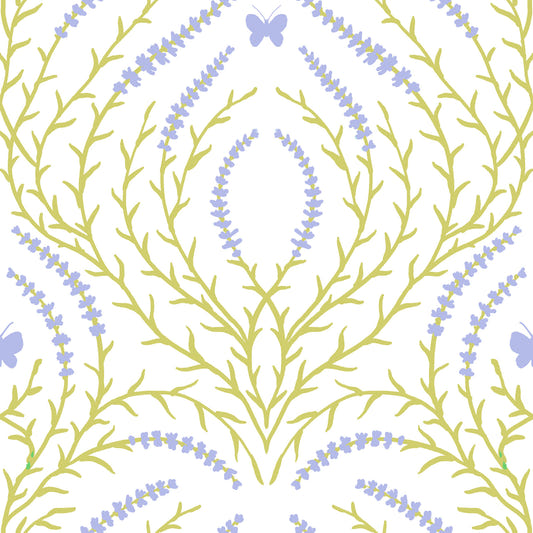 Lavender Bloom and butterflies Wallpaper⁠