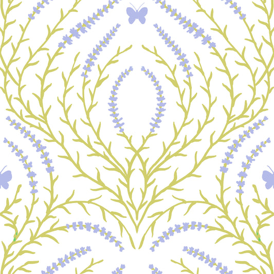 Lavender Bloom and butterflies Wallpaper⁠