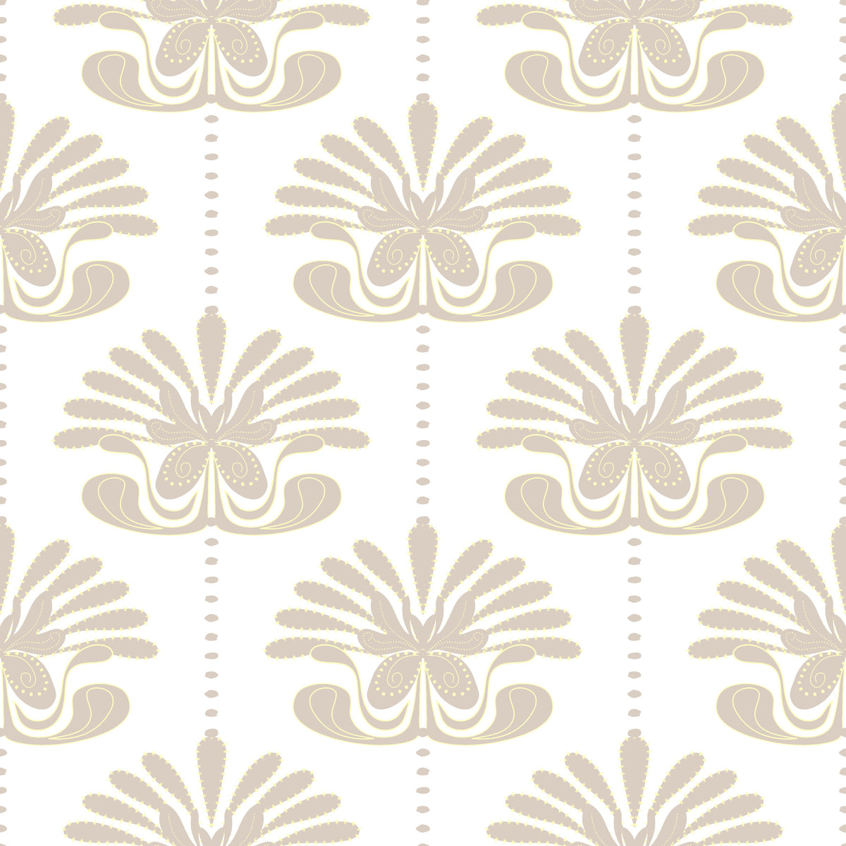 Chic Floral Symmetry Wallpaper⁠ in your room — zoomed