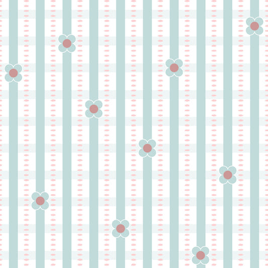 Daisy Stripes Wallpaper⁠