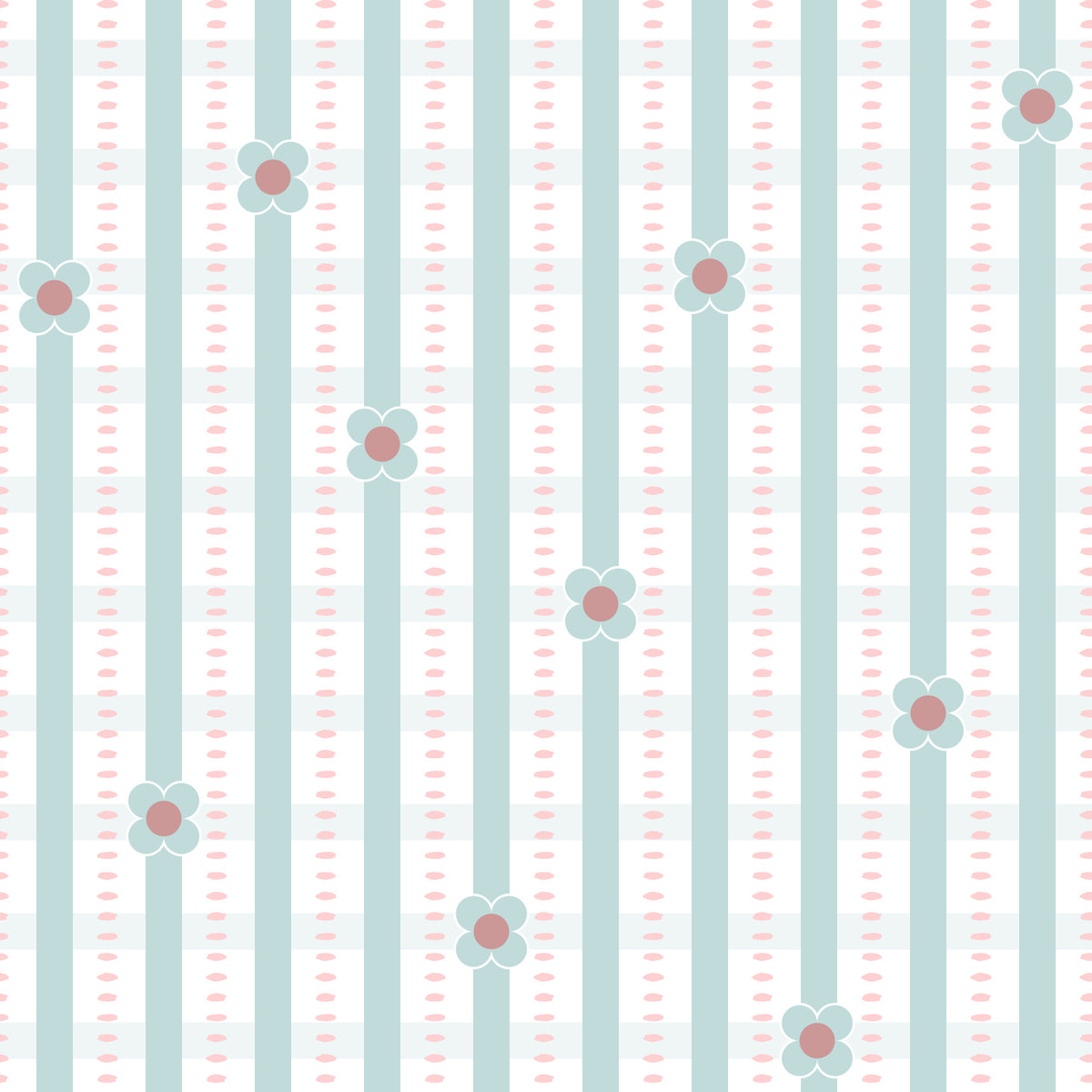 Daisy Stripes Wallpaper⁠