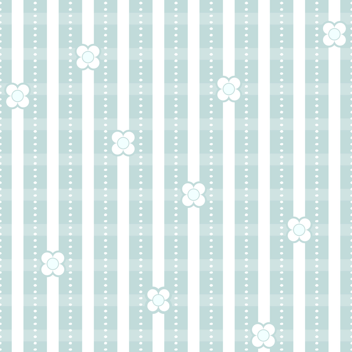 Floral Stripe Serenity Wallpaper⁠