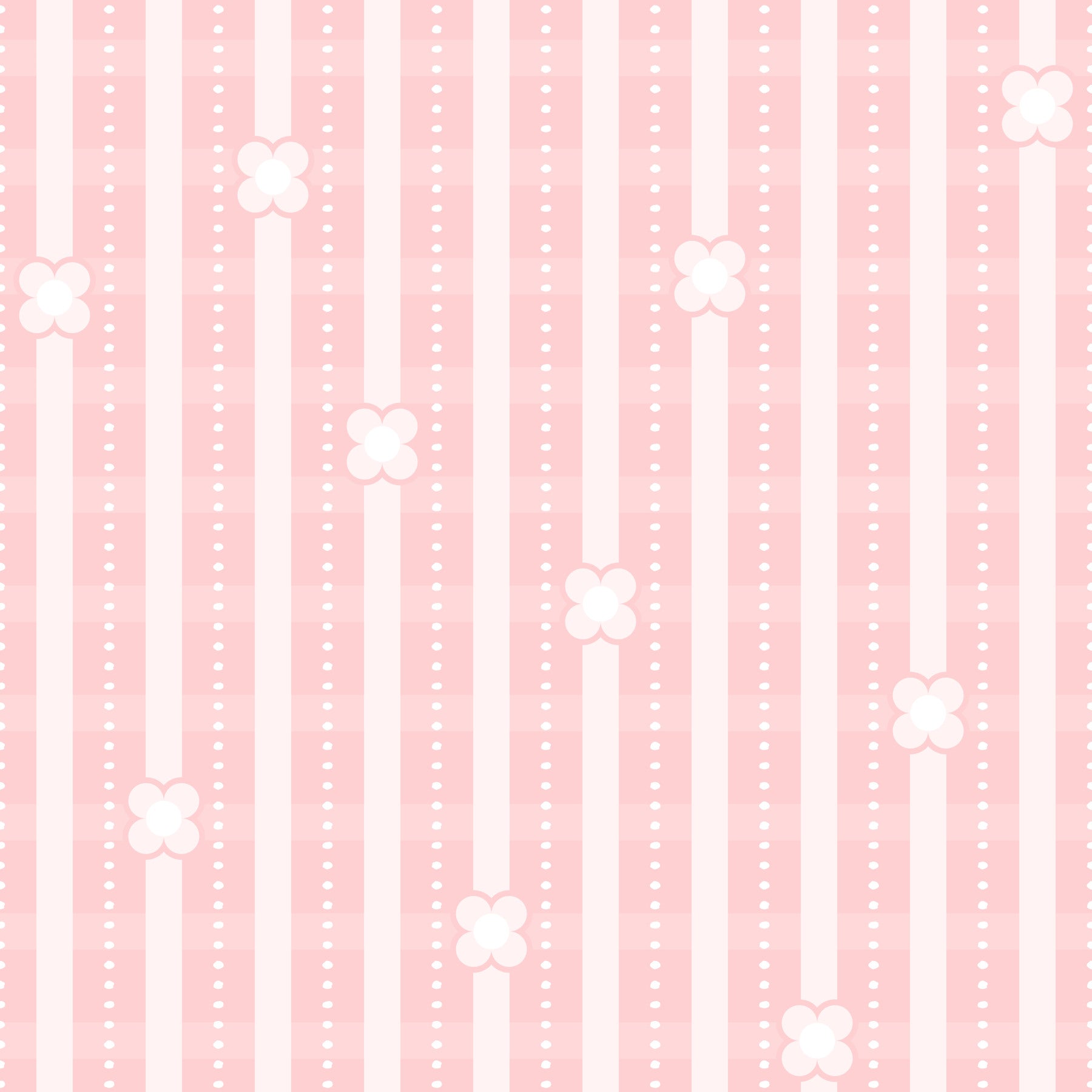 Pink Petals & Stripes Wallpaper⁠