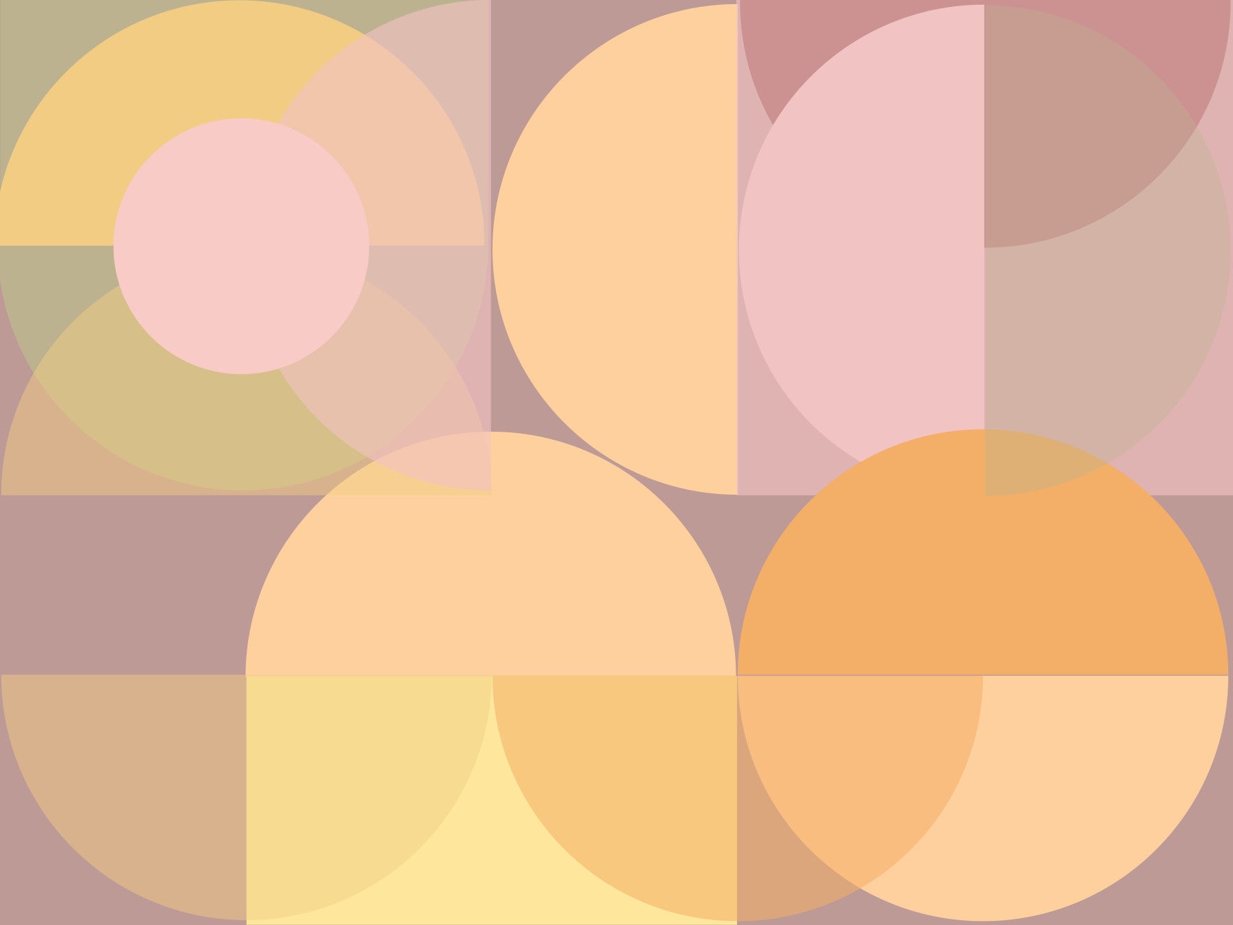 Geometric Pastel Harmony Wall Mural