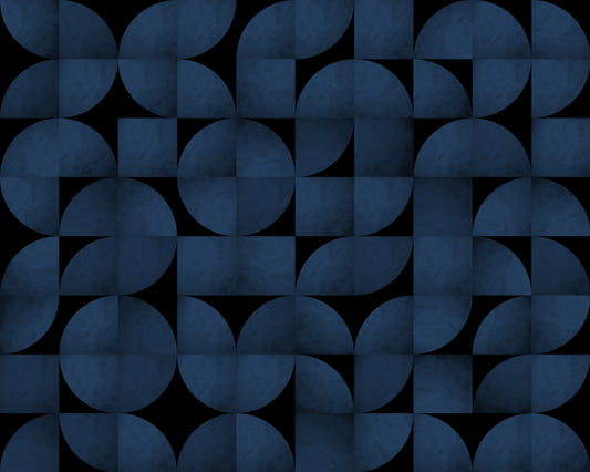 Mid-Century Blue Stone Wall Mural