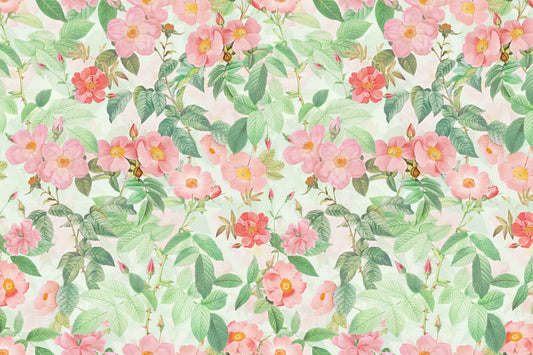 Vintage Redouté  Rose Garden Wall Mural