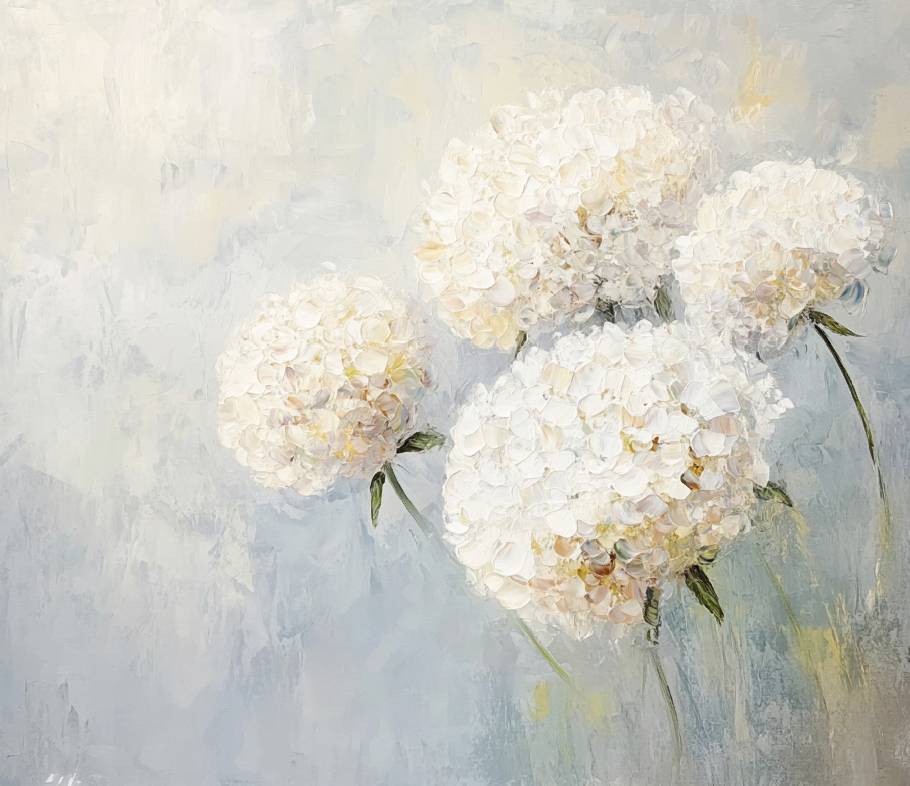 Soft Bloom: Floral Impression Wall Mural