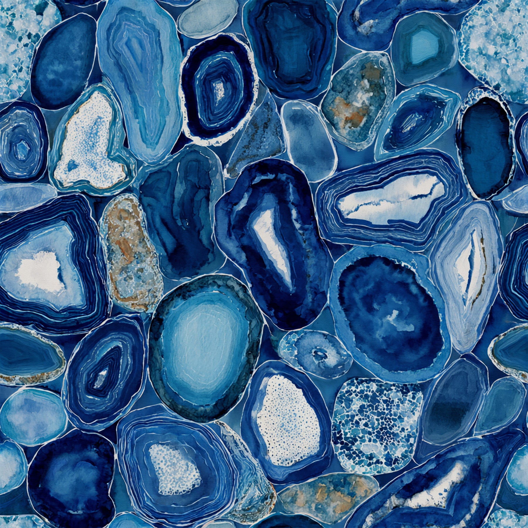 Blue Agate Stone Slices Wallpaper⁠