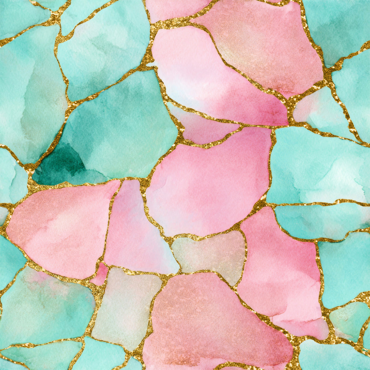 Gilded Pink And Turquoise Waters Wallpaper⁠ in your room — zoomed