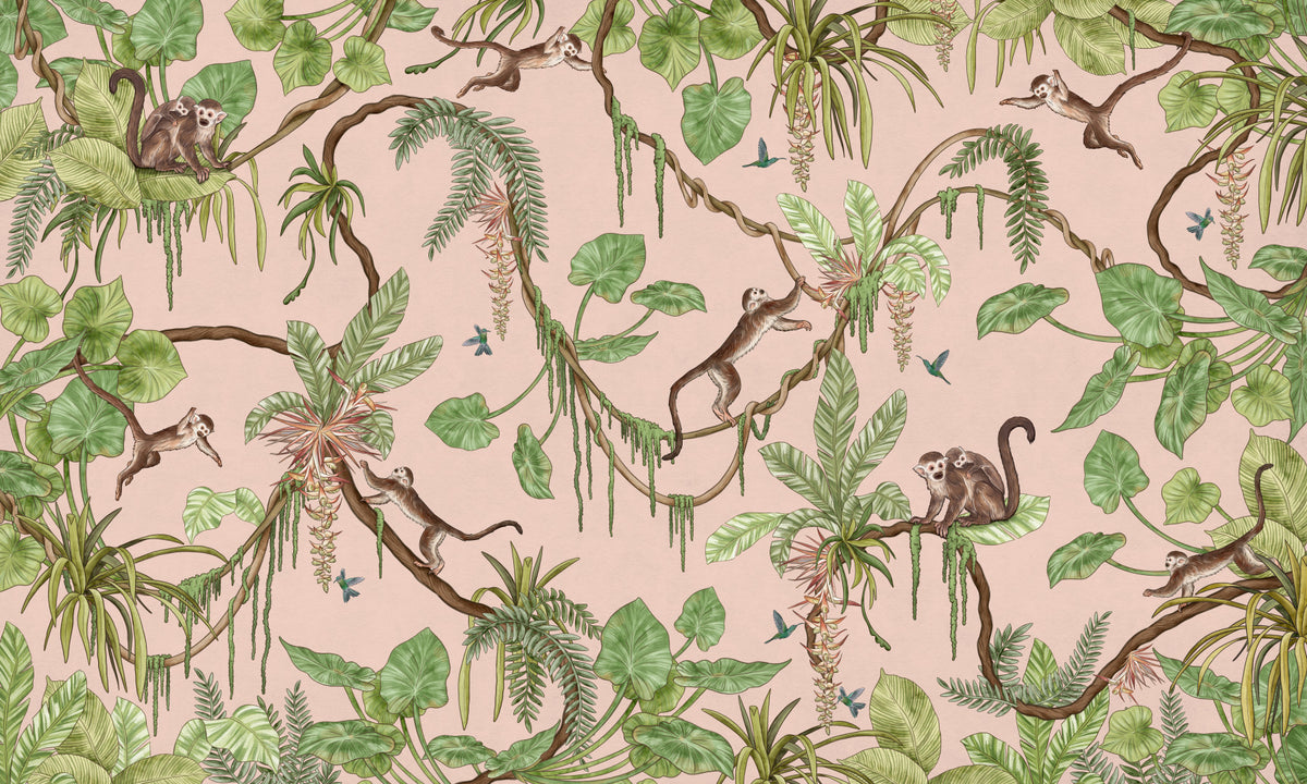 Monkey Business in Paradise Wall Mural