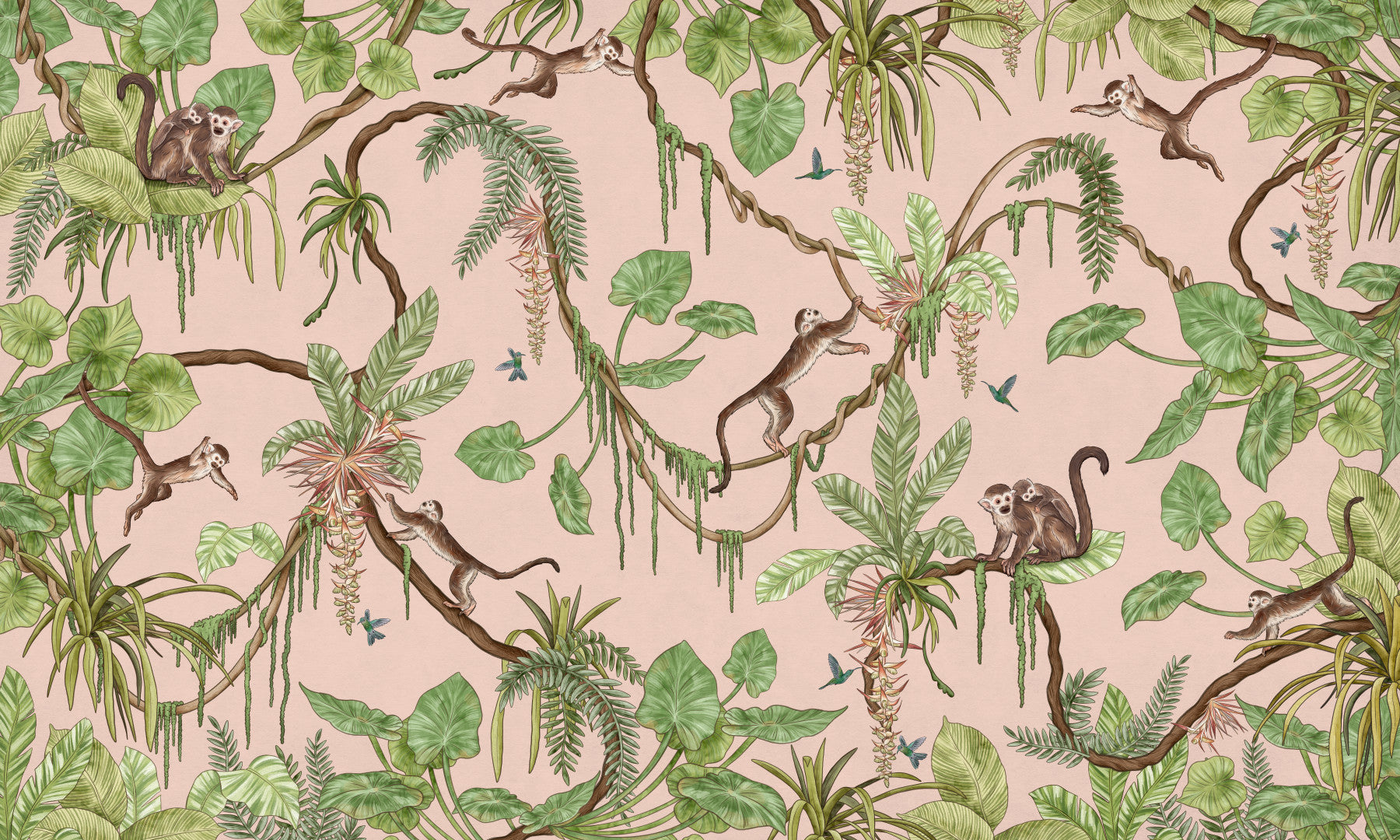 Monkey Business in Paradise Wall Mural in your room — zoomed