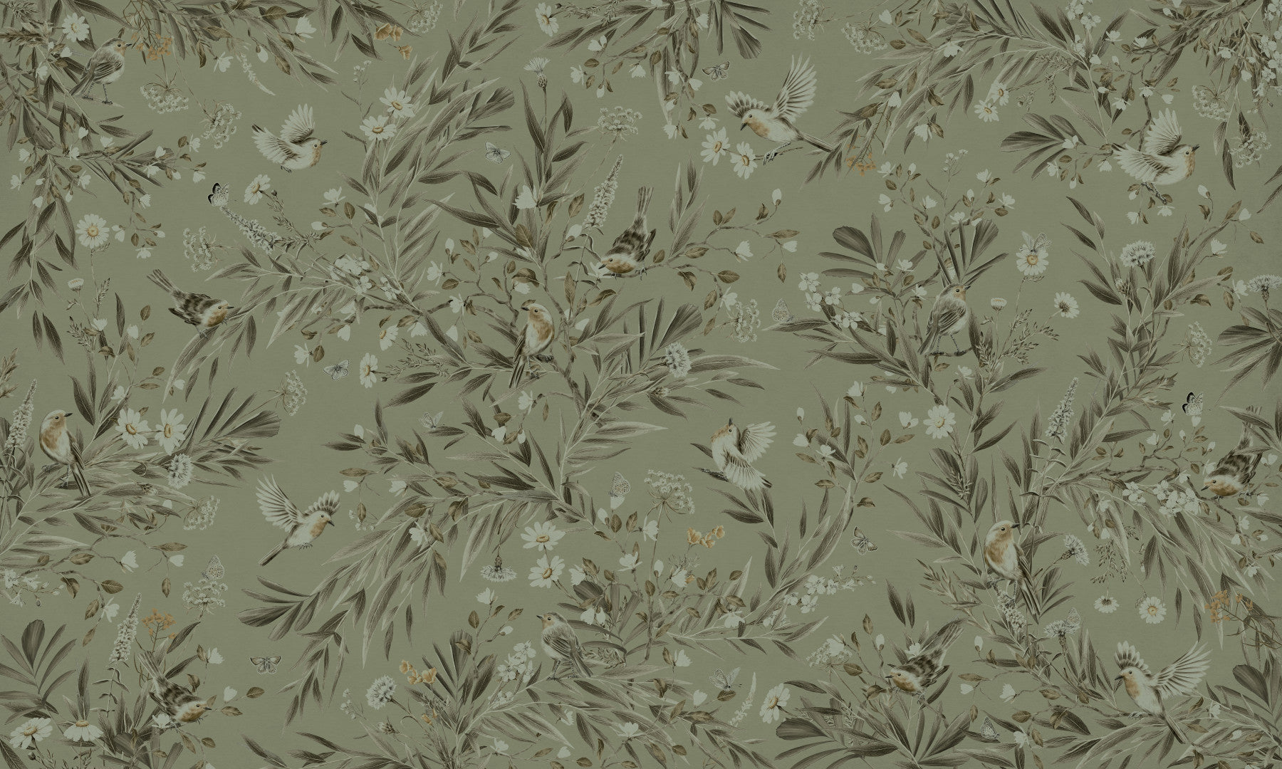 Botanica Avairy :  Nature Inspired Wall Mural