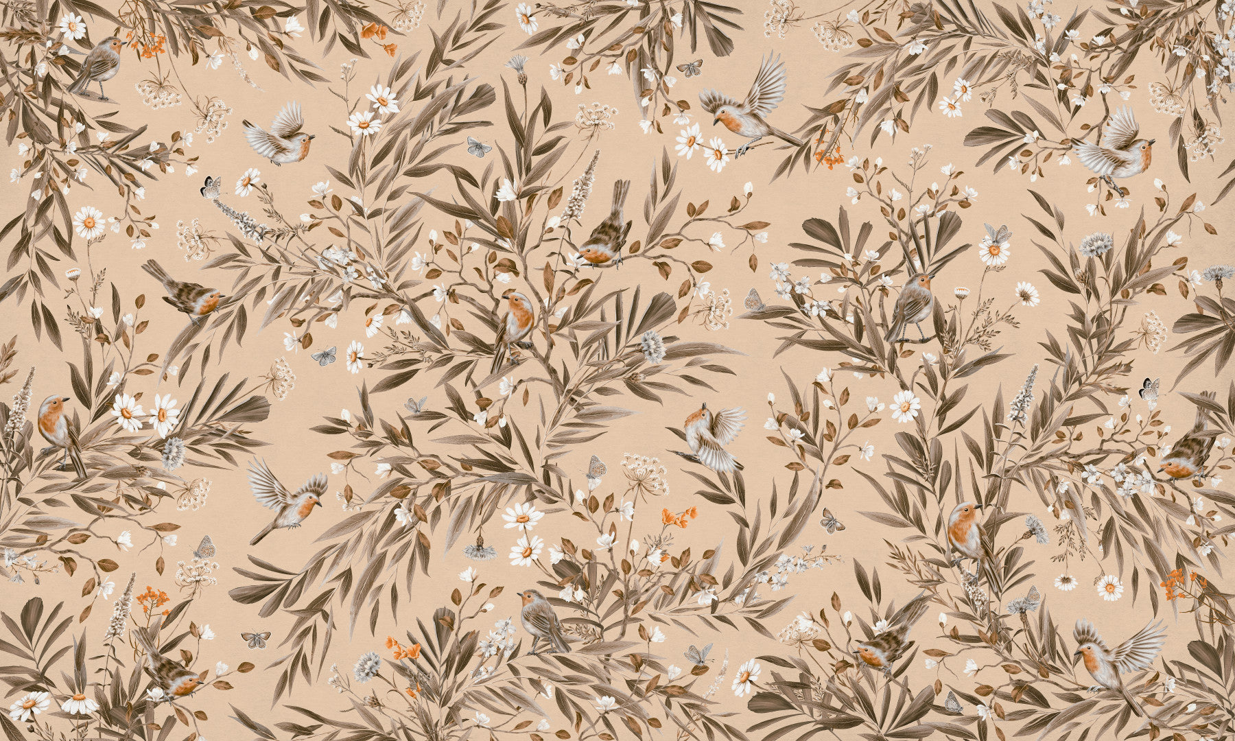Botanical Birdsong Wall Mural