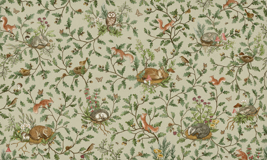 Woodland Naptime Tales Wall Mural
