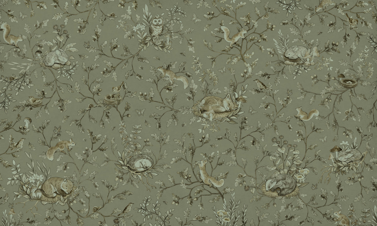 Earthy Haven Wall Mural in your room — zoomed