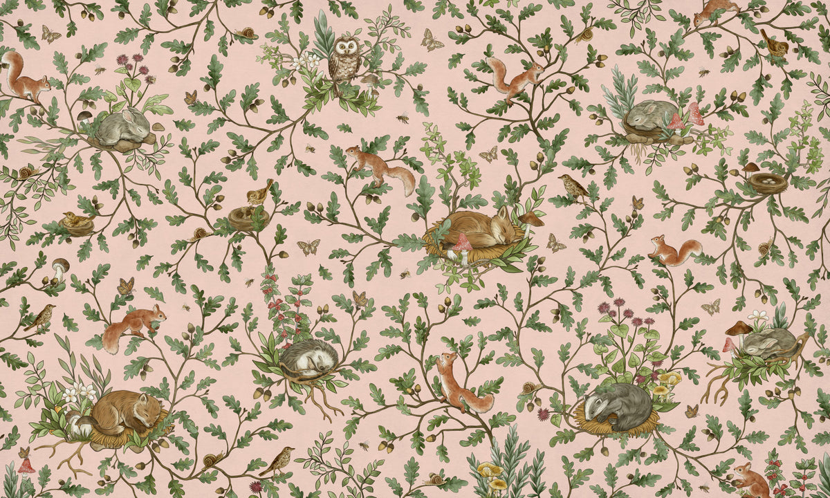 Secret Grove Wall Mural in your room — zoomed