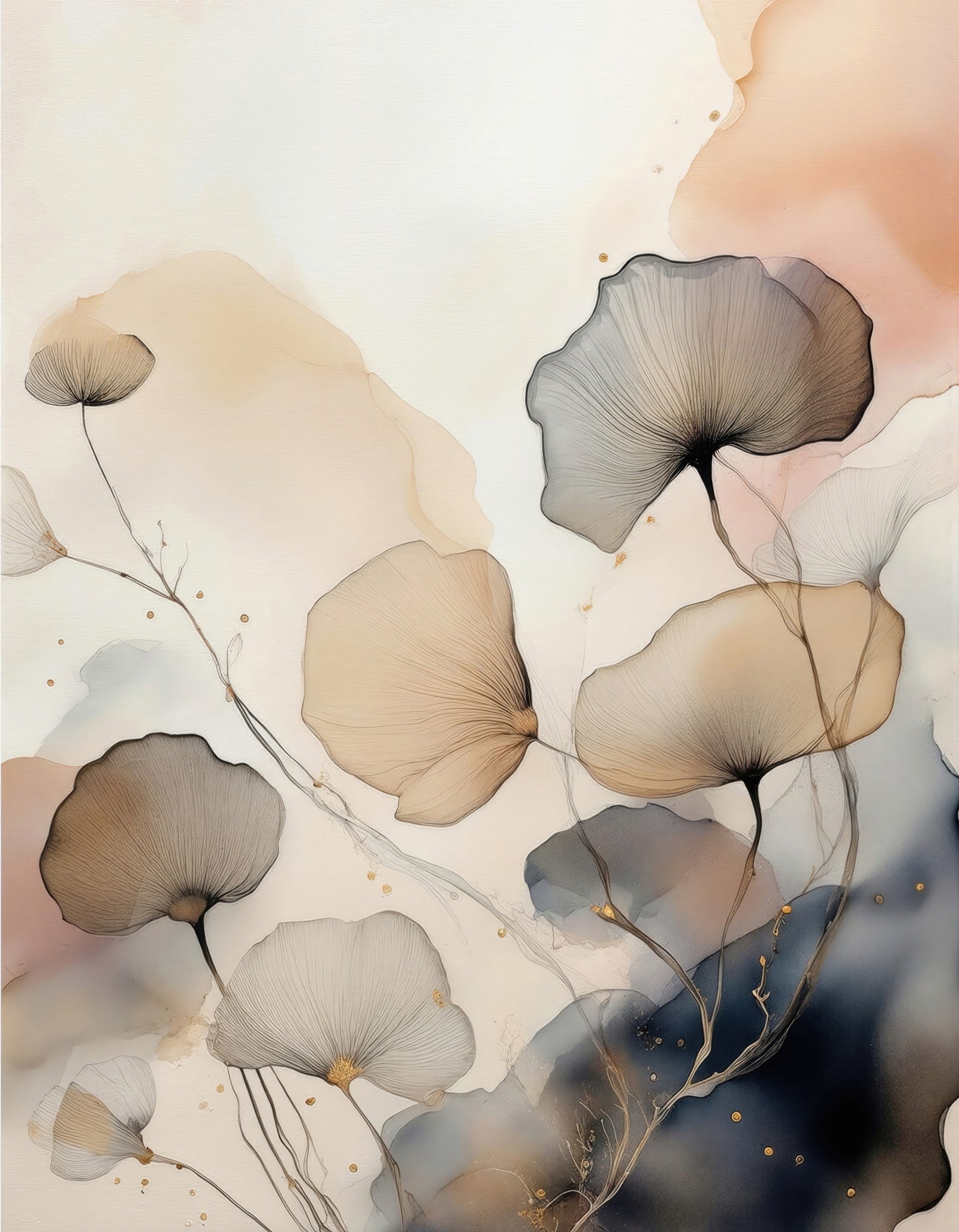 Ethereal Garden Tones Wall Mural