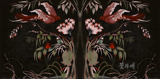 Heaven's Birds Joseon Wall Mural
