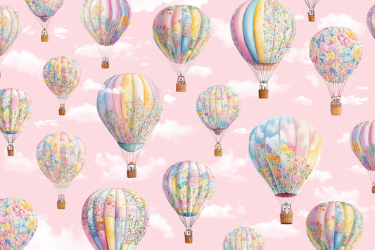 Dreamy Balloon Voyage  Wall Mural