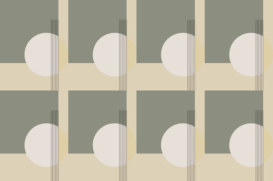 Soft Contrast - Minimalist Geometric Wall Mural