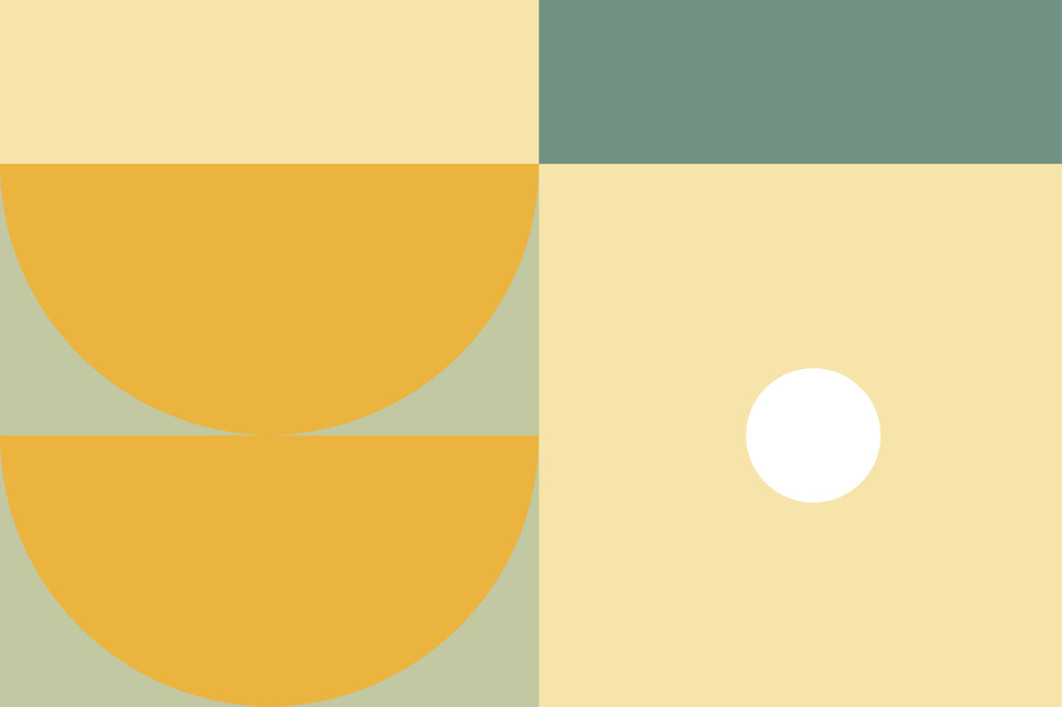 Ochre and Olive Wall Mural