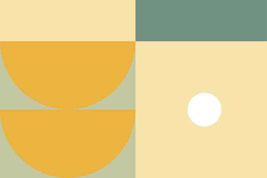 Ochre and Olive Wall Mural