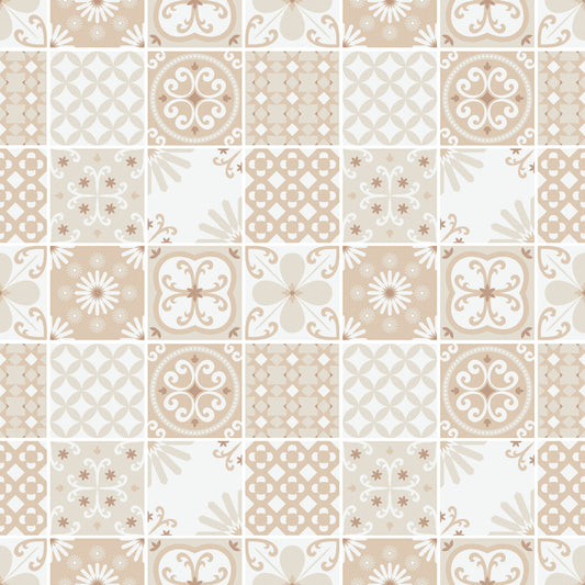 Vintage Folk Tiles – Sand Beige