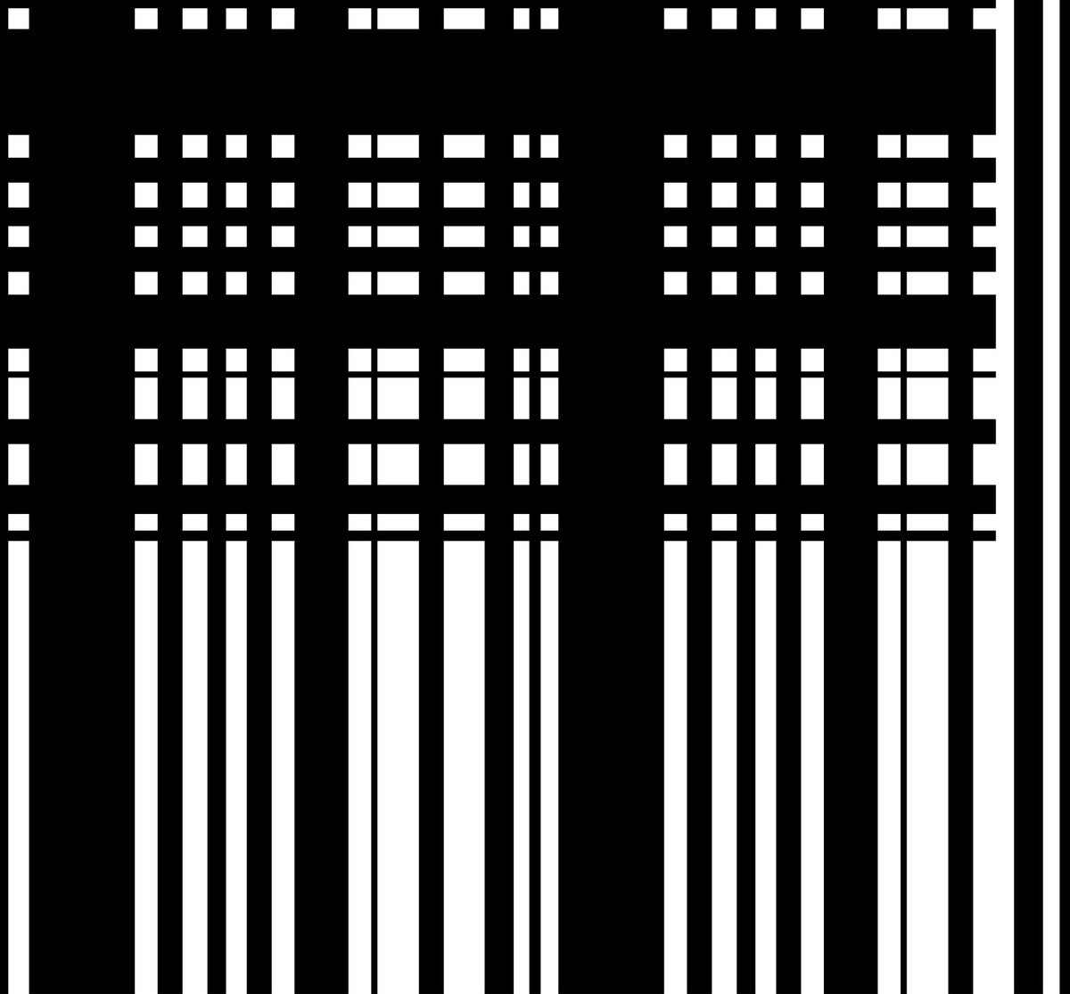Minimal Black & White Stripes Wall Mural in your room — zoomed