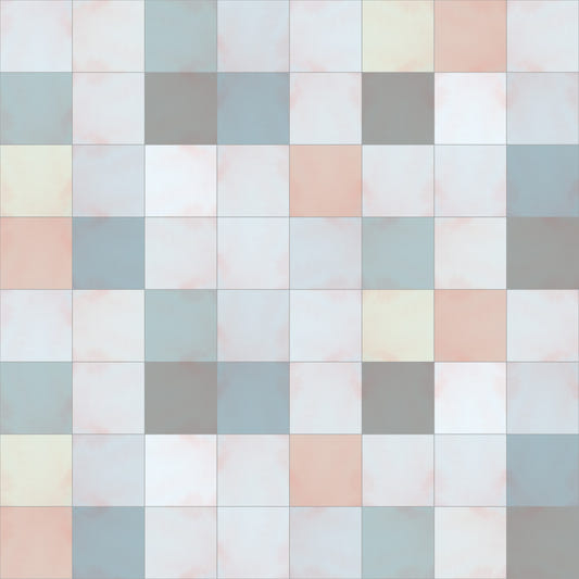 Soft Mosaic Tiles – Blue Mist Wallpaper⁠