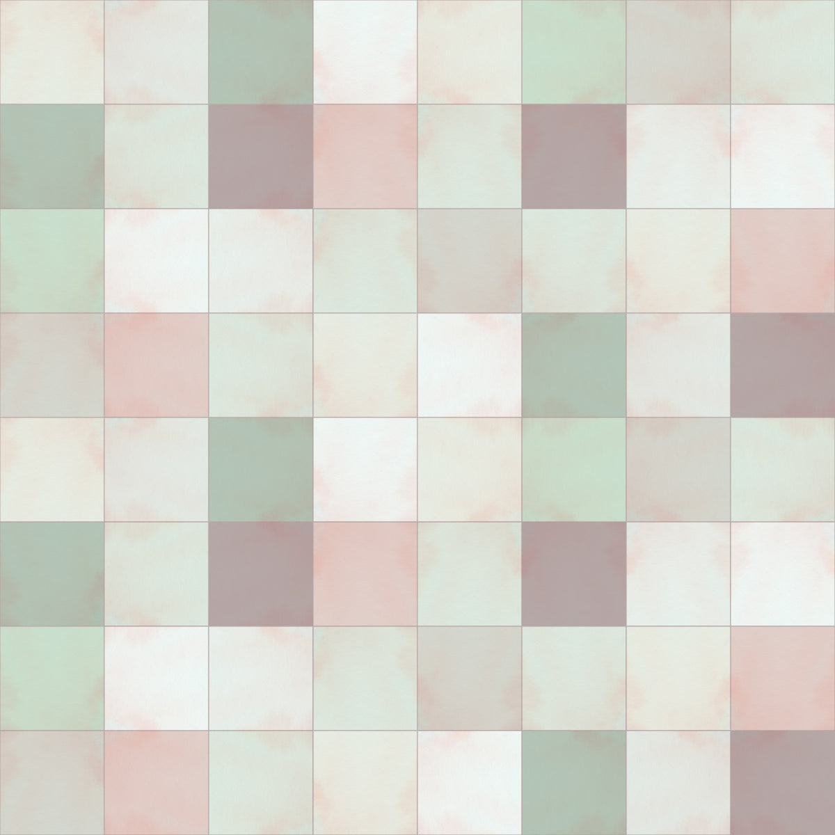 Soft Mosaic Tiles – Green Sage Wallpaper⁠