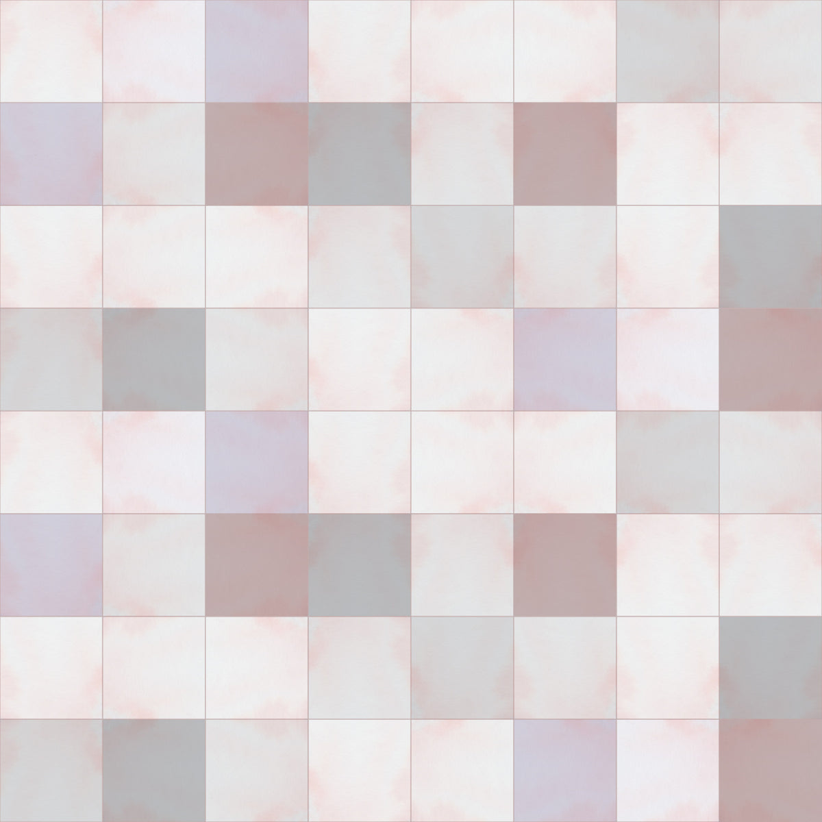 Soft Mosaic Tiles – Blush Beige-GreyBlue Wallpaper⁠