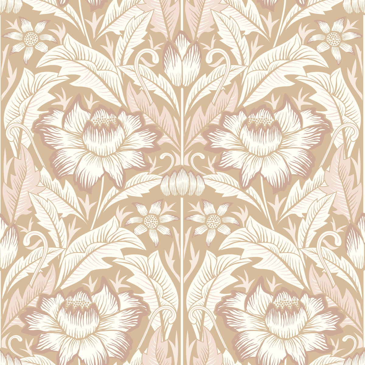 Timeless Garden – Sand Beige Wallpaper⁠