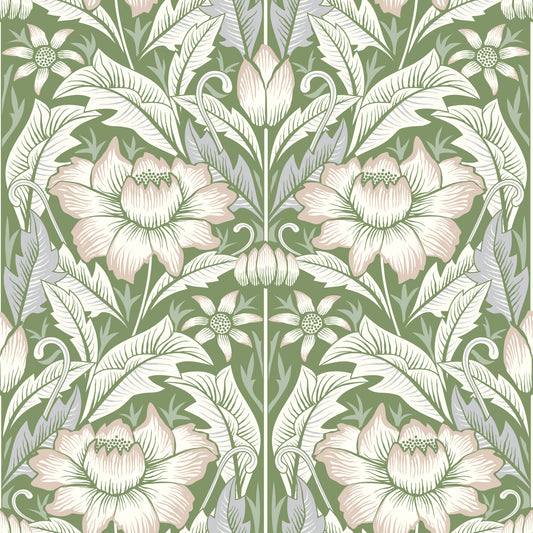 Timeless Garden – Sage Green Wallpaper⁠