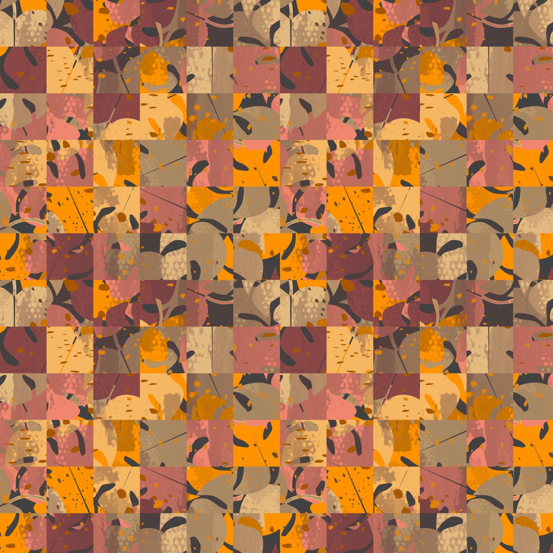 Abstract Patchwork Wall Mural