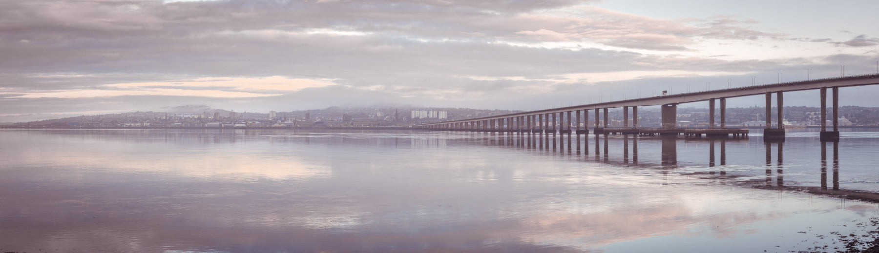 Misty Bridge Wall Mural in your room — zoomed