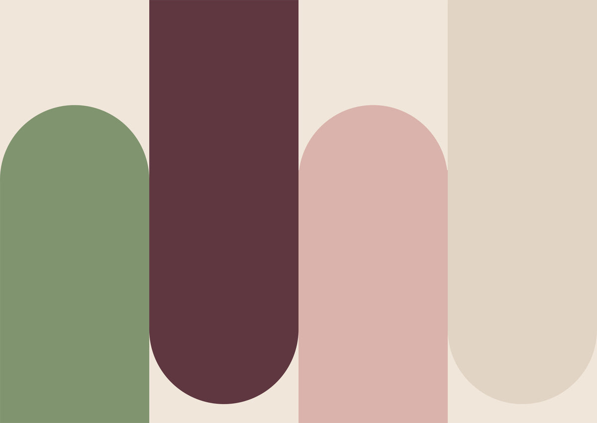 Contemporary Shapes Blend Wallpaper⁠