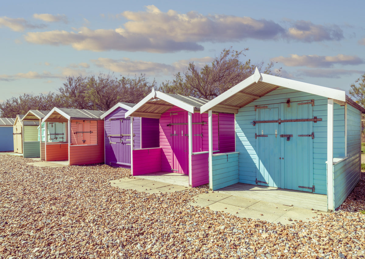 Beach Row Bliss Wall Mural