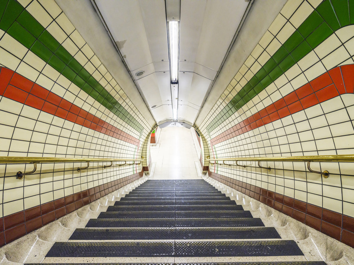 Subway Tiled Descent Wall Mural