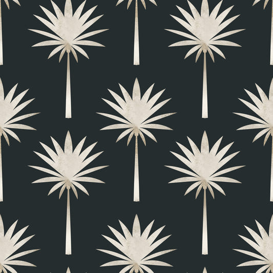Luxe Palms: Art Deco Tropical Flair Wallpaper⁠