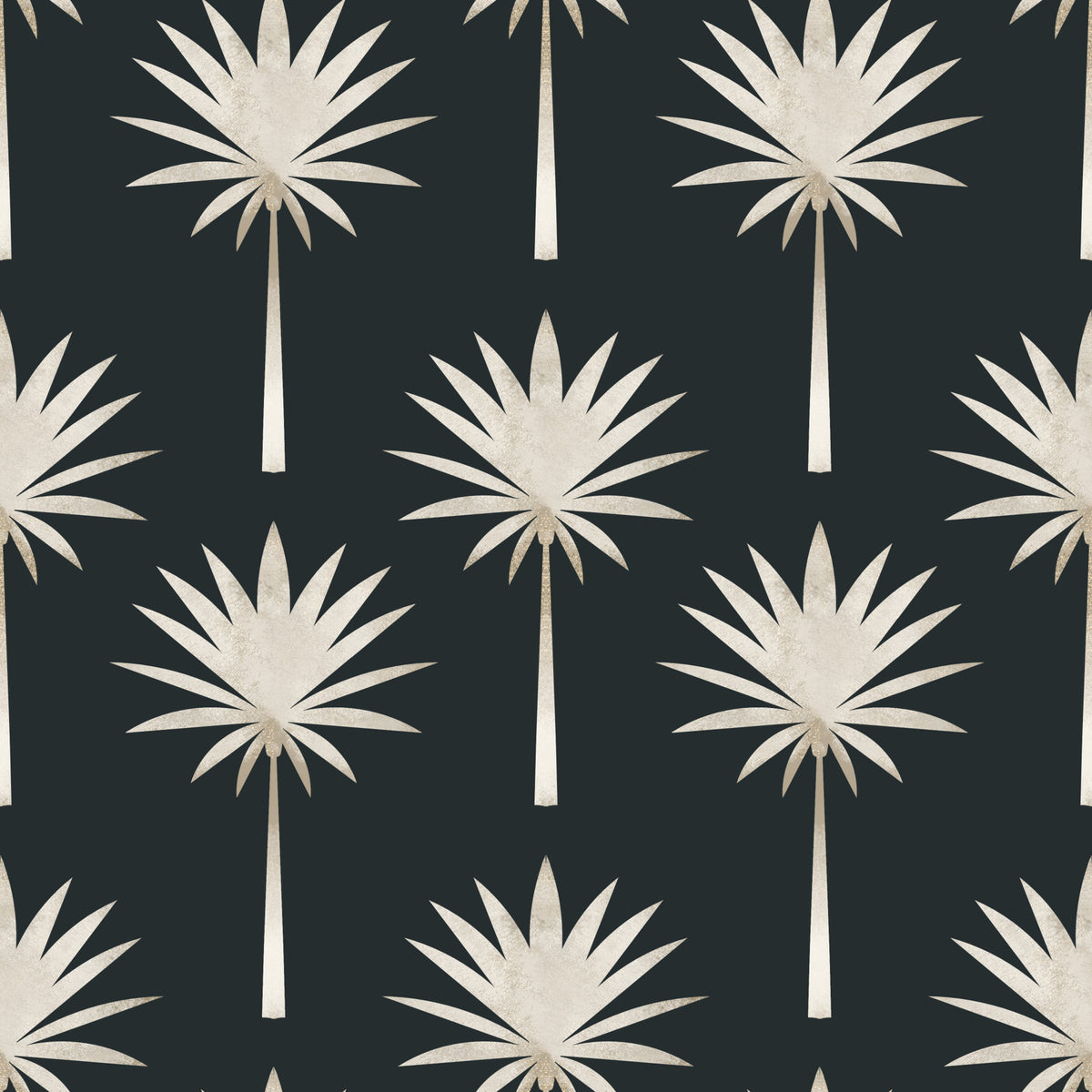 Luxe Palms: Art Deco Tropical Flair Wallpaper⁠