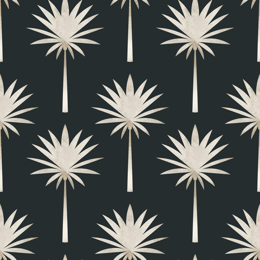 Luxe Palms: Art Deco Tropical Flair Wallpaper⁠