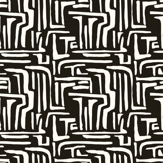 Modern Tribal Maze Wallpaper⁠
