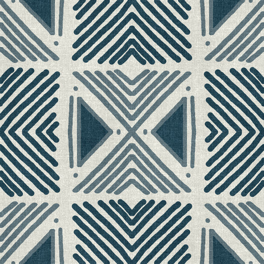 Tribal Denim Motif Wallpaper⁠