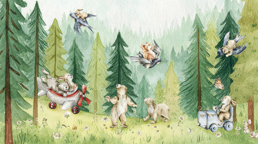 Forest Friends Take Flight Wall Mural