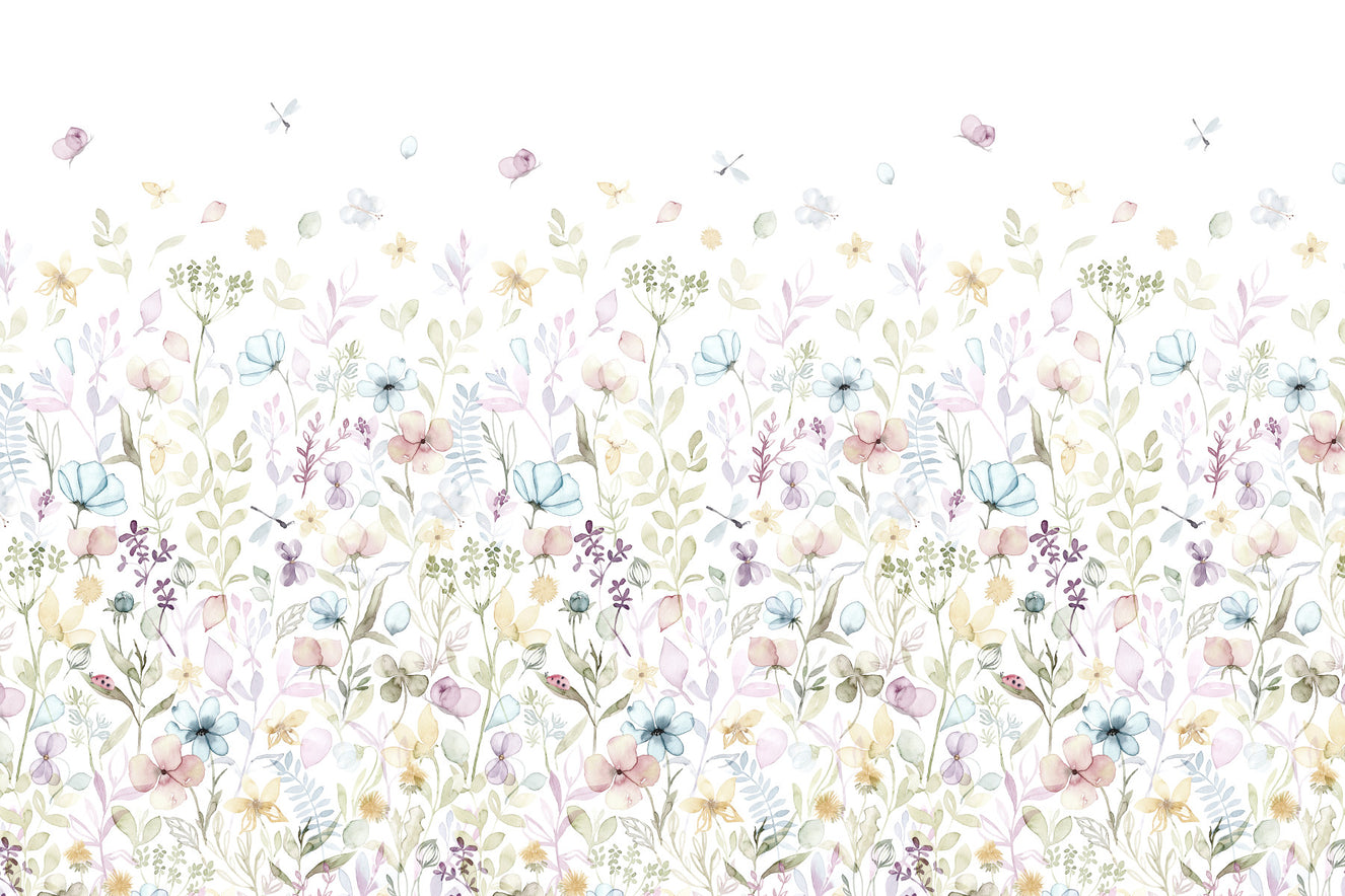 Watercolor Whispers Floral Wall Mural - 3279932