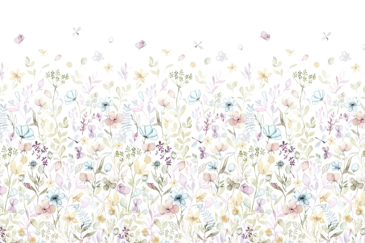 Watercolor Whispers Floral Wall Mural - 3279932
