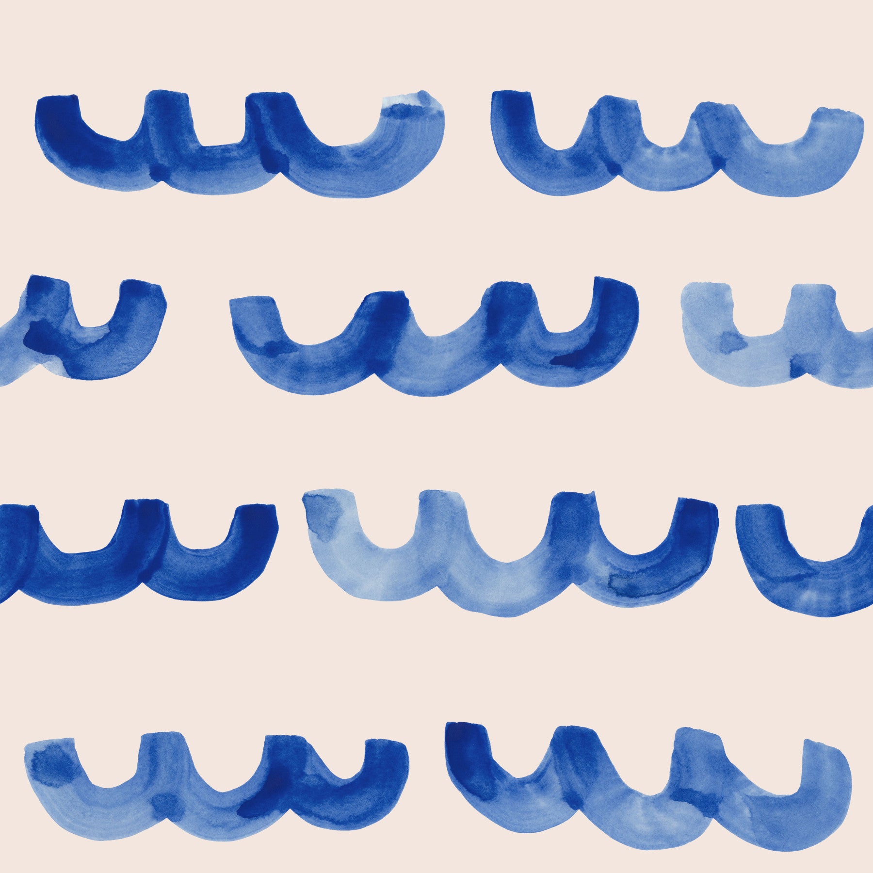 Indigo Watercolor Waves Wallpaper⁠ -2963147