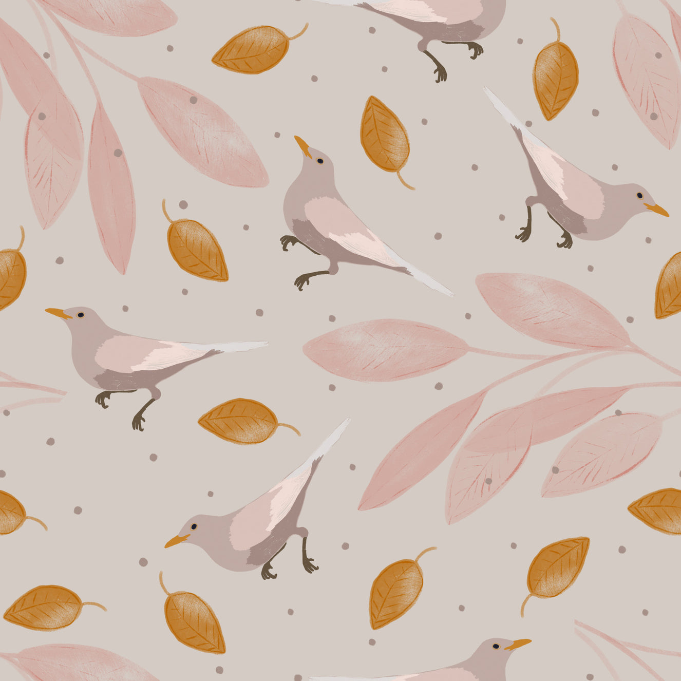 Birds & Leaves Wallpaper⁠ -2983576